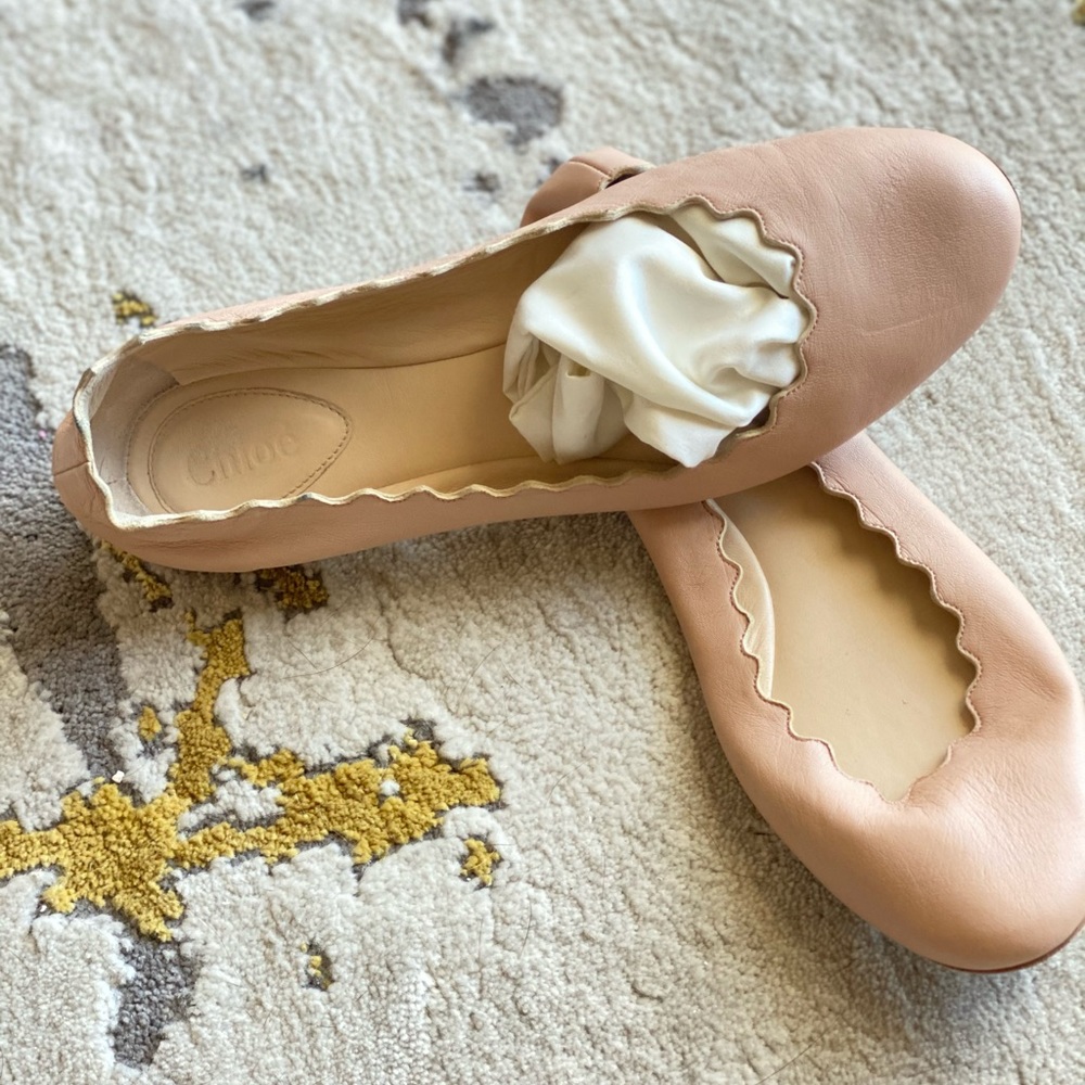 Chloe Lauren flat sz 36.5 in blush